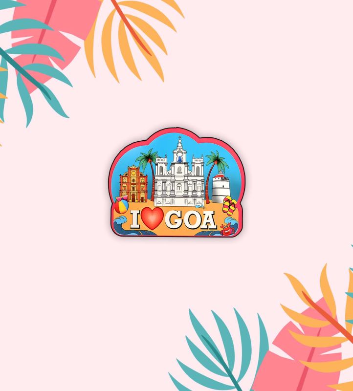 Goa Theme Fridge Magnet Refrigerator Stylish Fridge Magnet Home & Kitchen Decor  Travels Magnet Sticker  Souvenir Fridge Magnets (Goa Magnet)